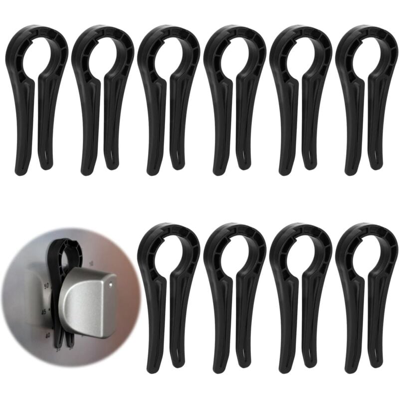 10 Stück Herdknopf-Schlösser, babysichere Herdknopf-Abdeckungen, Herd-Schlösser, Kindersicherung für Baby, Zuhause, Küche, Schule, Restaurants