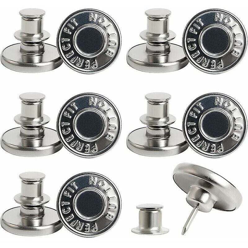 10 Stück Jeansknöpfe, Metallknöpfe zum Selbermachen, kein Nähen, abnehmbare Jeans-Hosenknöpfe zum Reparieren von Kleidung, Jeans, Jacken, Röcken,