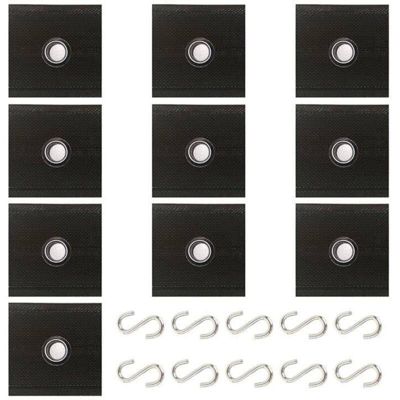 Odipie - 10 Stück Kederöse für Kederschiene, 10 Stück Markisenhaken, S-Haken, Kederschiene 5/6mm - 7/8mm für Wohnmobil, Wohnwagen, Vorzelt, Camping