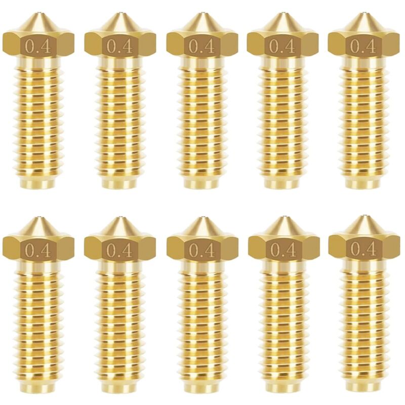 10 Stück Messingdüsen für Anycubic Kobra 2, 3D-Druckerteile. 10 Stück 0,4-mm-Düsensatz für Kobra 2, Kobra 2 Neo, Kobra 2 Pro, Kobra 2 Plus, Kobra 2