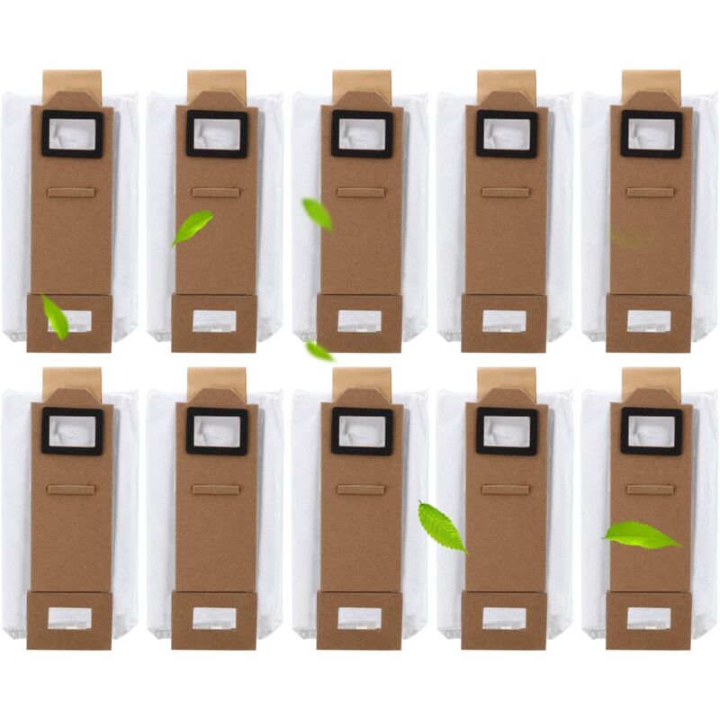 10 Stück Staubbeutel Zubehör für Roborock S7/ S7+ Plus/ S7 Maxv/ S7 Maxv Plus/ T7/ T7S Plus Absaugstation Beutel Staubsaugerbeutel Ersatzbeutel