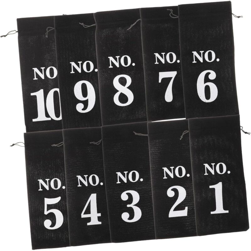 10 stücke Dekorative Wein Flasche Taschen Jute Kordelzug Taschen für Party Dekorationen