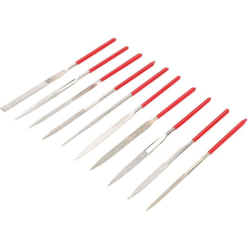 10-teiliges Gitarrenfeilen-Set, Sattelrillenfeilen, Reparaturwerkzeuge, Reinigung und Wartung für Gitarre und Violine