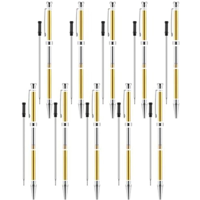 10-Teiliges Stift-Set zum Drechseln, 7 mm, Slimline-Stift-Drehset mit Nachfüll-Drehbank-Zubehör, Silber