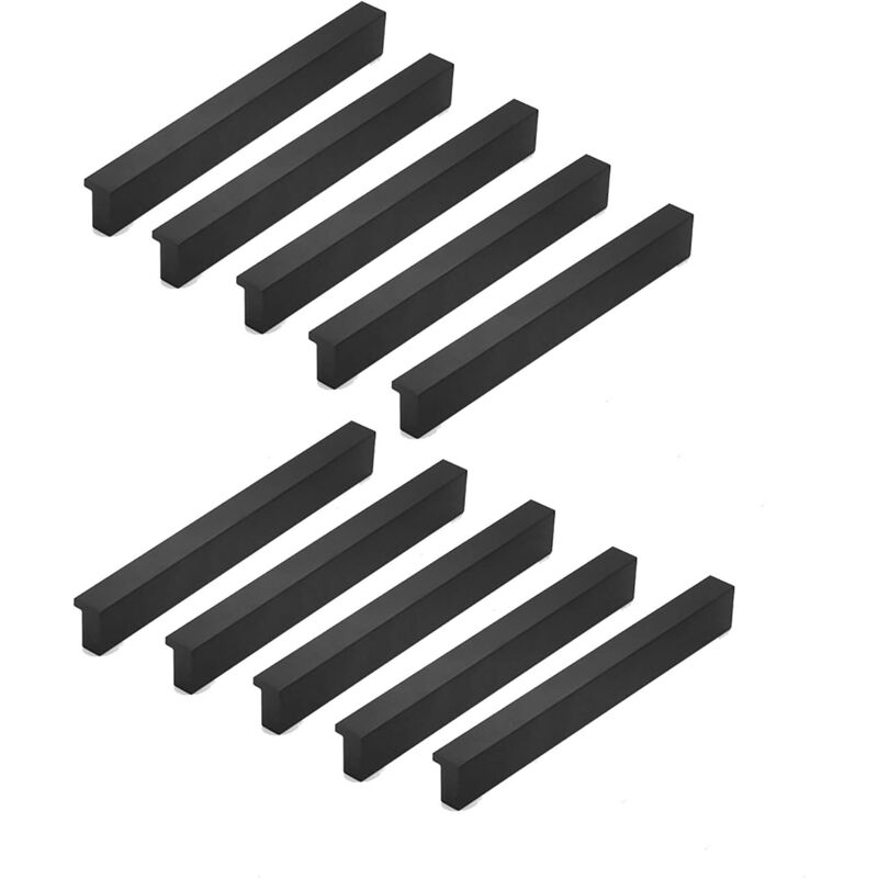 10 x 90° L-Türknäufe für Küche, Schlafzimmer, Schrank, Türgriffe, Schranktürgriff, Knauf für Schublade, Schrank, Innenmöbel, Griff, 96 mm, Aluminium