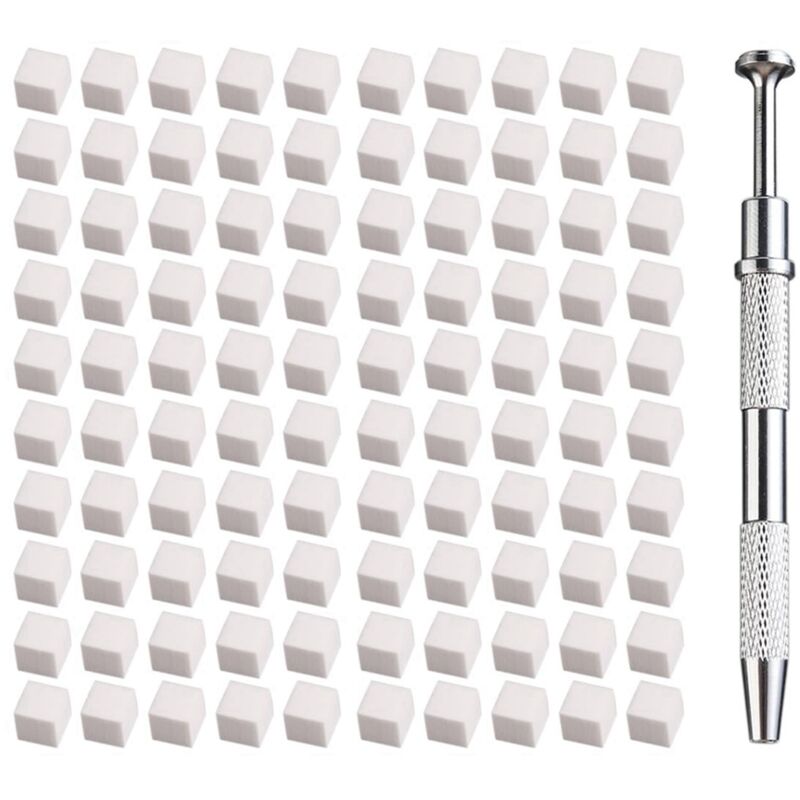 Tlily - 100 pcs Nagel Kunst Stempel Werkzeuge Nagel Kunst Schwamm Weiche Schwämme Farbverlauf Maniküre & Silber diy Nagel Schwamm Werkzeuge