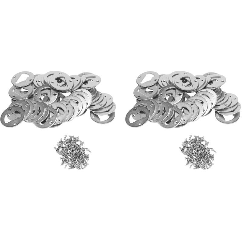 100 Set Flaschen öffner Einsatz, Rostfreier Stahl Rund DIY Flaschen Öffner Hardware Kit Hardware Teile Versorgung mit Schrauben