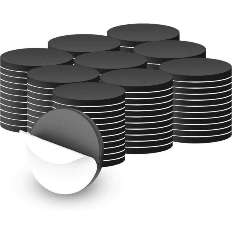 100 Stück 20 mm runde Magnetaufkleber, stark haftend, klebrige Magnete, runde Magnete mit selbstklebender Rückseite, geeignet für Schule und Büro