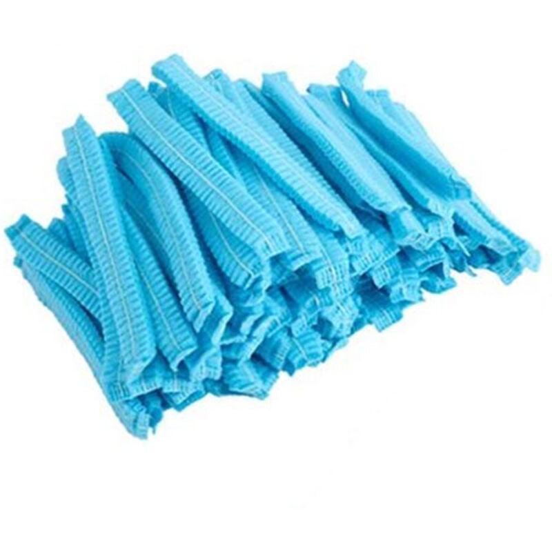 Tlily - 100 Stück – 53,3 cm – Einweg-Haarnetze, Kappen, Haarnetze, Abdeckungen, Netzhauben für Gastronomie, Küche, Kochen, Duschen