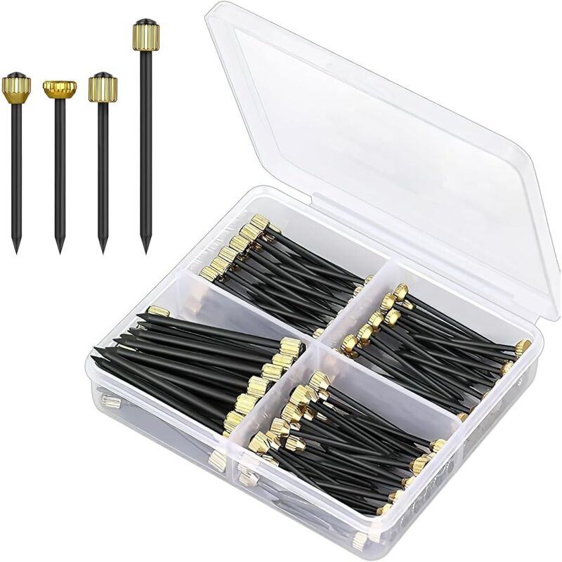 100 Stück Bilderaufhänger-Nägel, Bilderaufhänger-Nägel, Bilderrahmen-Aufhänger-Nägel, Bildaufhänger-Set mit Aufbewahrungsbox, hochwertiges Metall