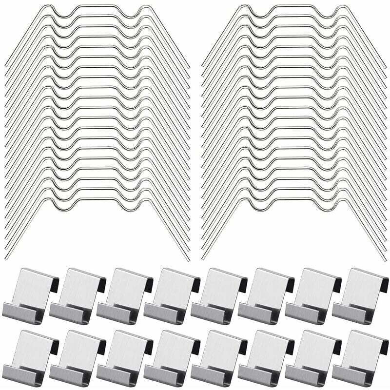 100 Stück Gewächshaus-Verglasungsklammern enthalten 50 Gewächshaus-Edelstahlklammern vom Typ W und 50 Klammern vom Typ Z für Gewächshausglas