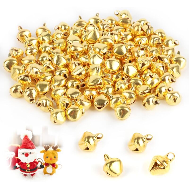 100 Stück Jingle Bells, Jingle Bells, Jingle Bells, für Weihnachts-Home-Party-DIY-Dekoration, kreative Hobbys, Weihnachts-Home-Party-DIY-Dekoration