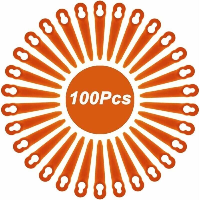 100 Stück Klingen kompatibel für Stihl PolyCut 2-2 PolyCut 3-2, fsa 45 fsa 57 fse 52, Kunststoffklingen für Stihl Cordless H166 Kantenschneider