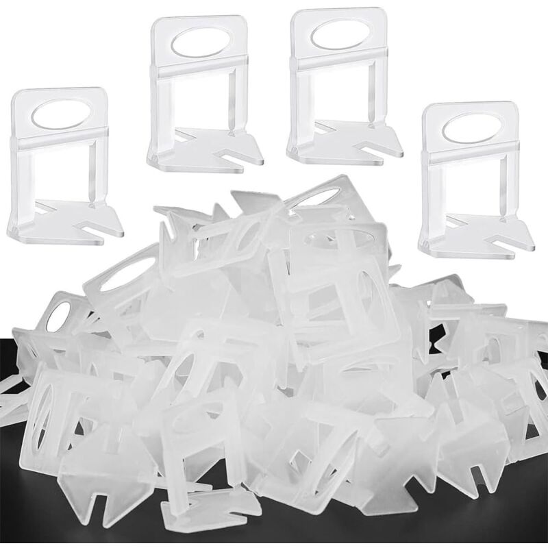 100 Stück Standard Laschen Fugenbreite 1.5mm, Nivelliersystem Fliesen Nivellierhilfe Zuglaschen Fugenbreite Verlegehilfe für Fliesen Höhe 3-12 mm(100