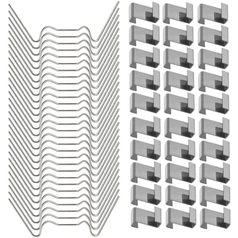 100 Stück Gewächshaus-Clips für Glas, Edelstahl Gewächshaus-Fenster-Clips Glas Fixin
