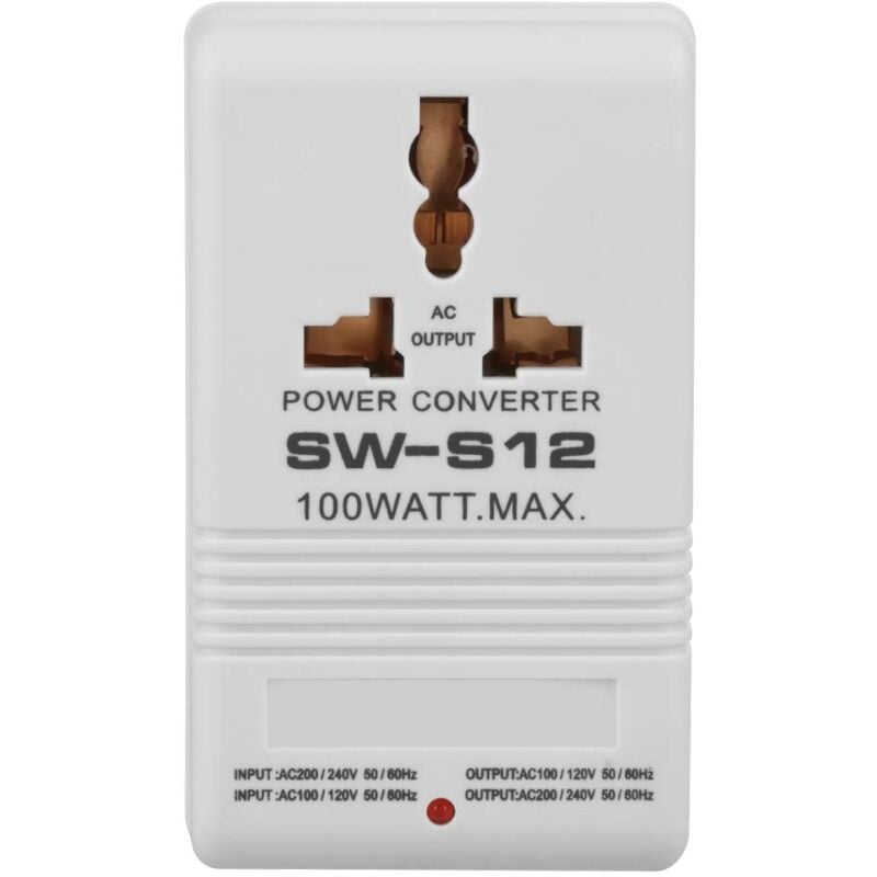 Zoternen - 100 w Reise-Stromrichter-Adapter, 10 V/120 v auf 220 V/240 v, Step-Up- und Step-Down-Spannungswandler-Transformator (CN-Standardstecker)