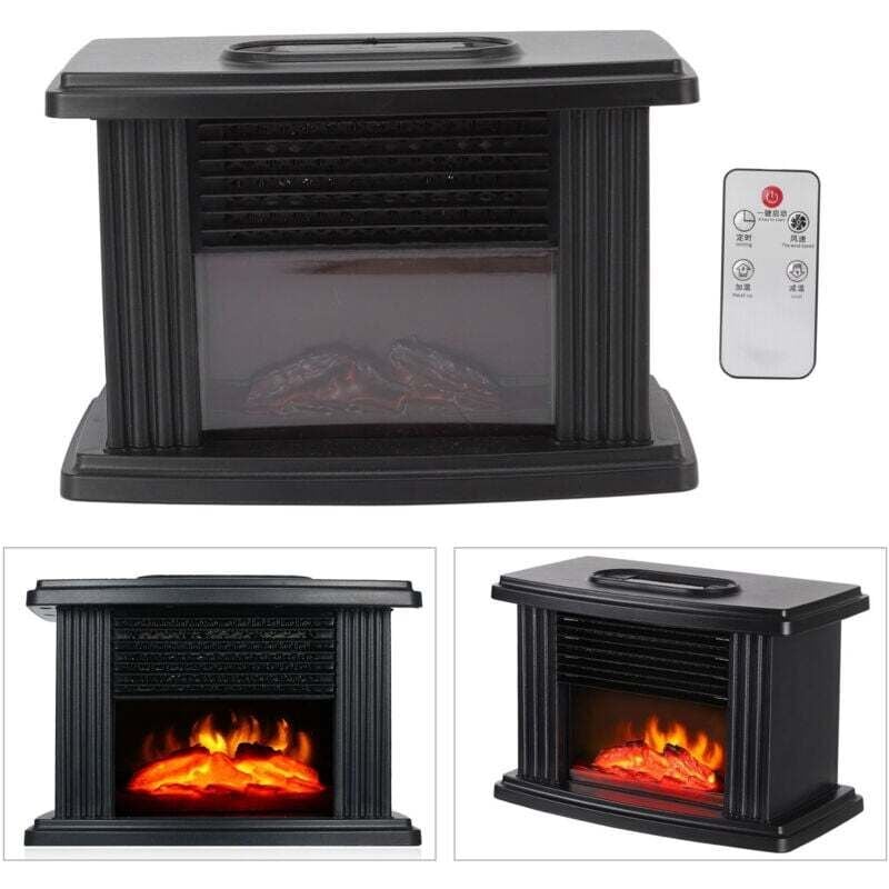 1000 w elektrischer Kaminofen, tragbar, schnell und gleichmäßig, elektrischer Tischofen mit Fernbedienung