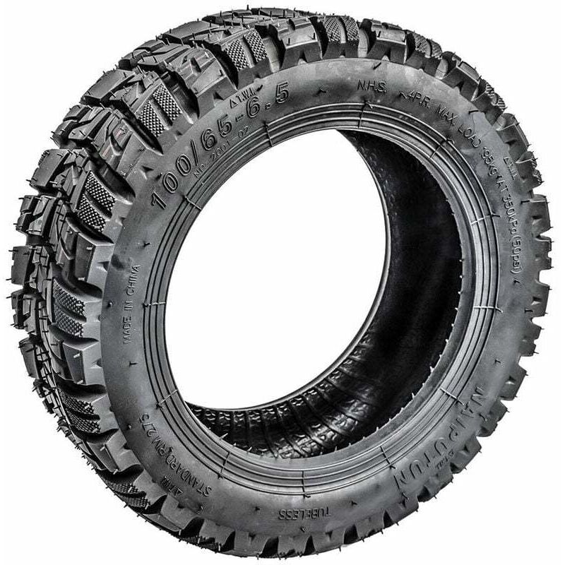 100/65-6,5 Verdickter Vakuumreifen 11 Zoll Elektroroller Modifizierter Offroad-Schlauchlosreifen mit Düse,Schwarz