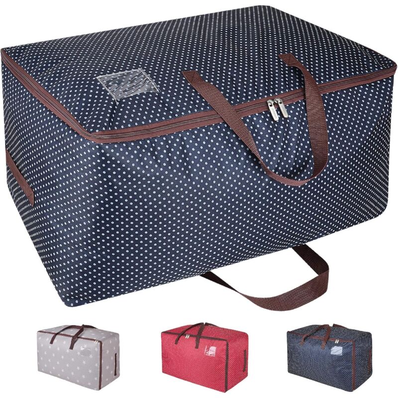 Ersandy - 100L Kleidertaschen, dicke übergroße Organizer-Aufbewahrungstasche, Reisetasche (blau)