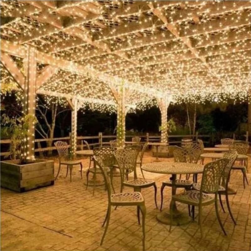 Ugreat - 100M 600 led Lichterketten Karneval Hochzeit Outdoor Indoor Gartenbeleuchtung (Warmweiß)