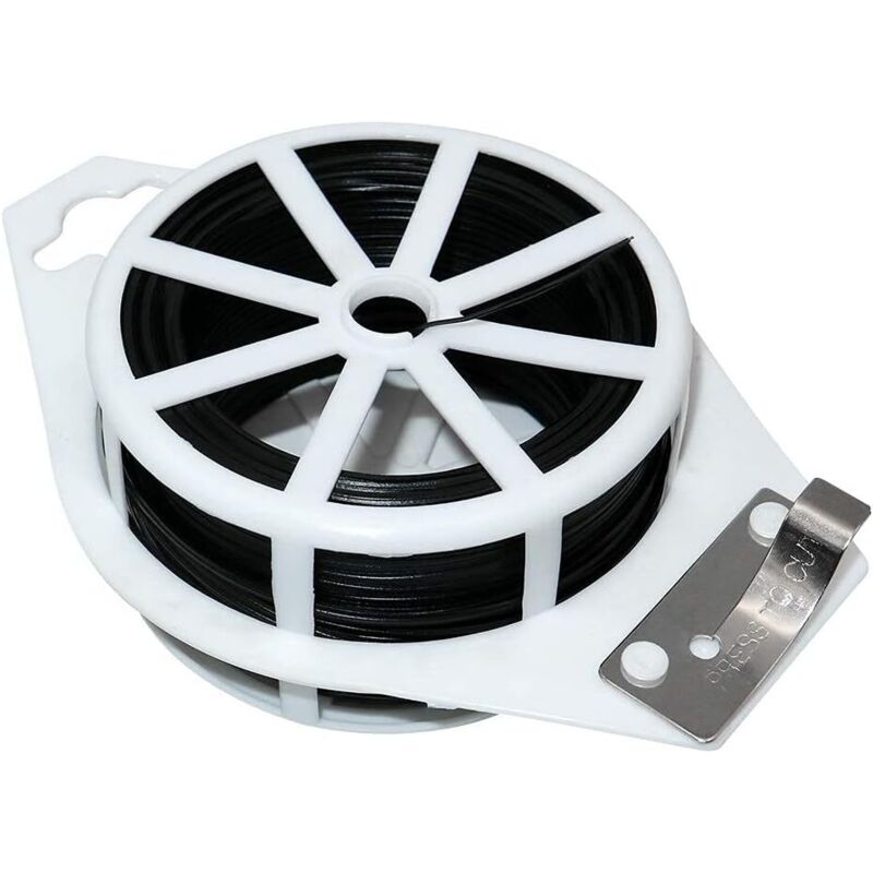 100M Pflanzen bindedraht dünn ummantelt gartendraht weich blumendraht Pflanzendraht rankhilfe mit Schneide für den Garten Bündeln von Pflanzen,Schwarz