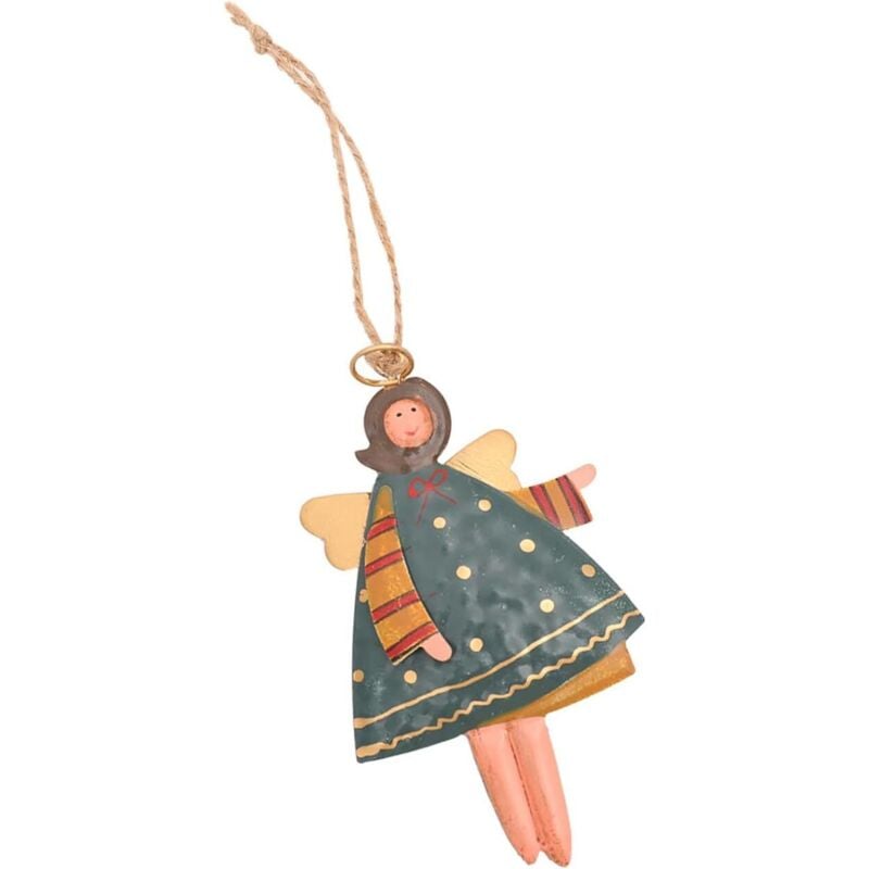 106 cm Grün Schmiedeeisen Engel Anhänger 1 Stück Alte Weihnachten Anhänger Hängende Verzierung Weihnachten Urlaub Dekoration