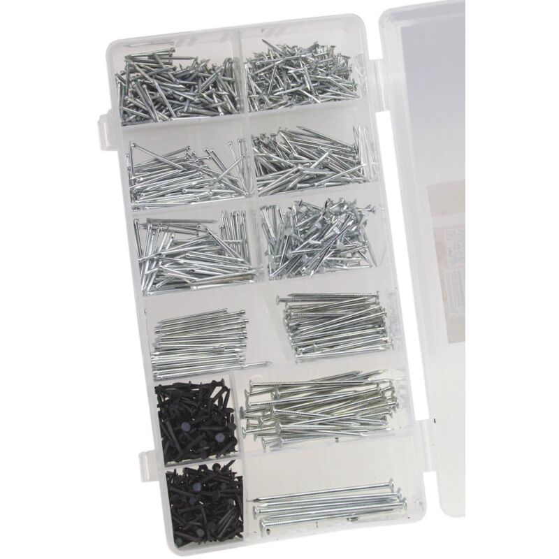 Work-it - 1060 teiliges Nagel Sortiment Stahlstifte Drahtstifte Nägel Set