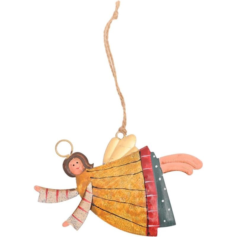 108 cm 1 stück Goldene Schmiedeeisen Engel Anhänger Alte Weihnachten Anhänger Hängende Verzierung Weihnachten Urlaub Dekoration