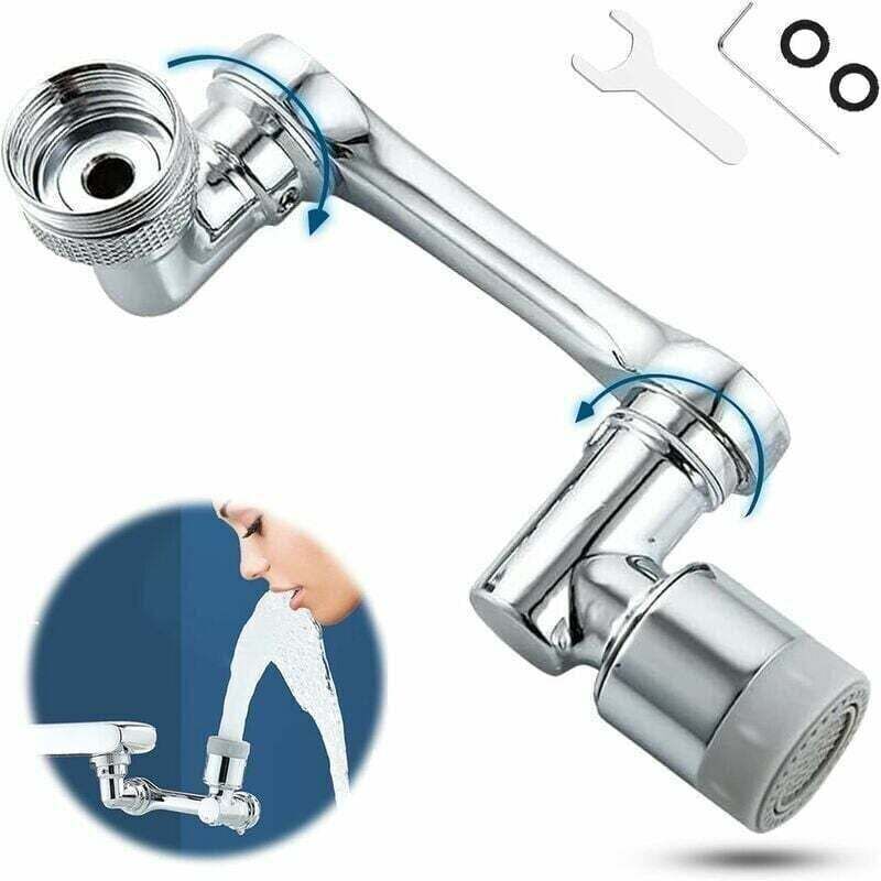 1080° drehbare Küchenarmaturverlängerung mit XU-Spritzschutzfilter – Zweimodus – KZQ