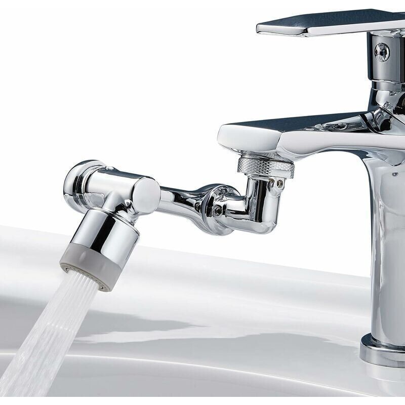 XVX - Estensione rubinetto multifunzionale girevole 1080°, estensione rubinetto aeratore a 2 modalità con aeratore universale in ottone