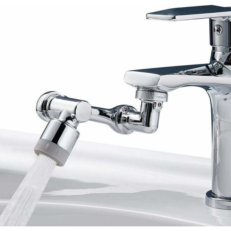 Freosen - 1080° drehbare Wasserhahnverlängerung, multifunktionaler Wasserhahn-Strahlregler, schwenkbare Wasserhahnverlängerung mit