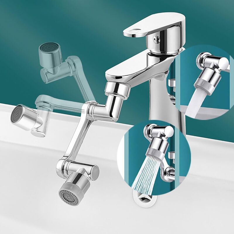 1080° schwenkbarer Ausziehhahn mit Luftsprudler. Einfache Installation und multifunktional.