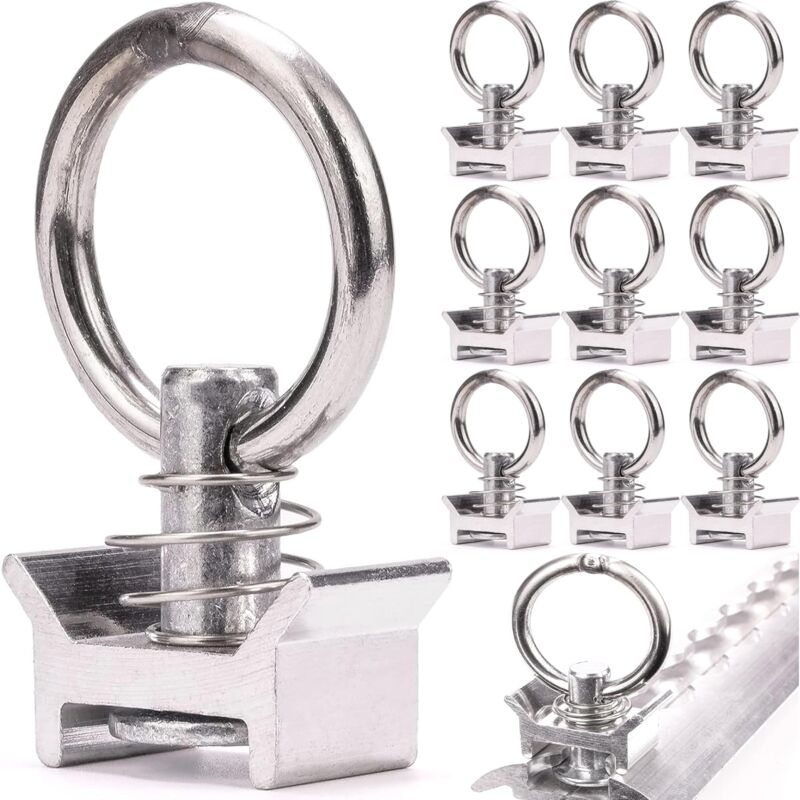 10er-Pack Easy Tie Down-Zubehör, Easy Pin mit Ring, LKW-Zurrschiene, Flugzeug-Zurrschiene