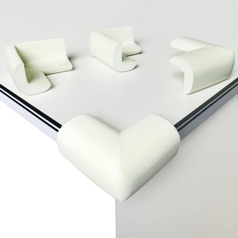 Gabrielle - 10er-Pack Eckenschutz aus weichem Schaumstoff für Babys, rechtwinklige, stoßfeste Eckenschützer mit starkem Klebstoff für scharfe Tische