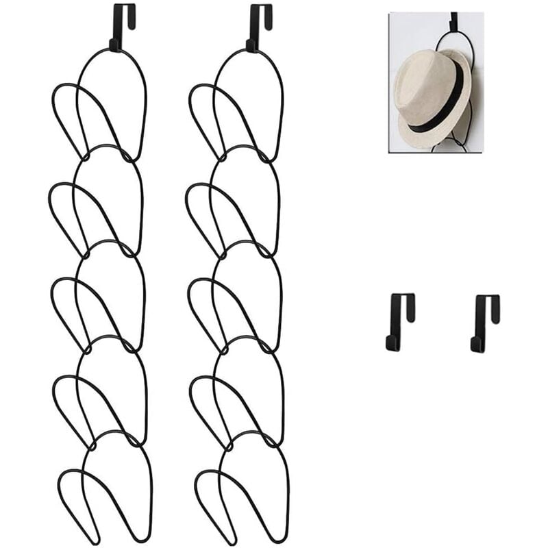 Sjqka - 10er-Pack Hutablage, Aufbewahrungsregal, Schrank, Baseballkappen-Display, Aufbewahrungsregal für Schals, Handtaschen, Handtücher, Kleidung,