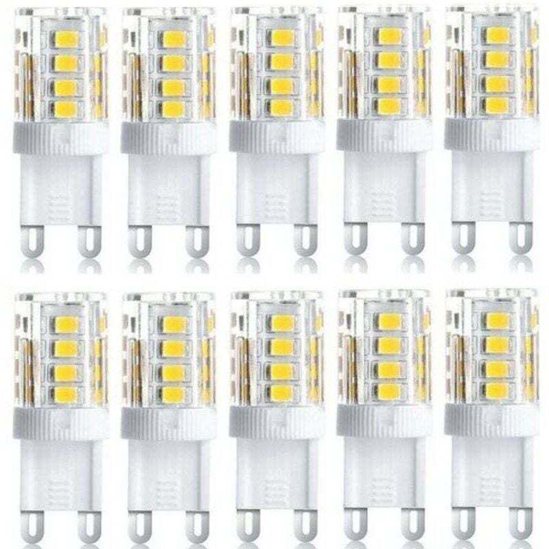 10er-Pack LED-Strahler, dekorative LED-Leuchten, G9-LED-Lampen, 5 W warmweiß/kaltweiß, energiesparende LED-Lampen, Ersatz für Halogenlampen, 230 V