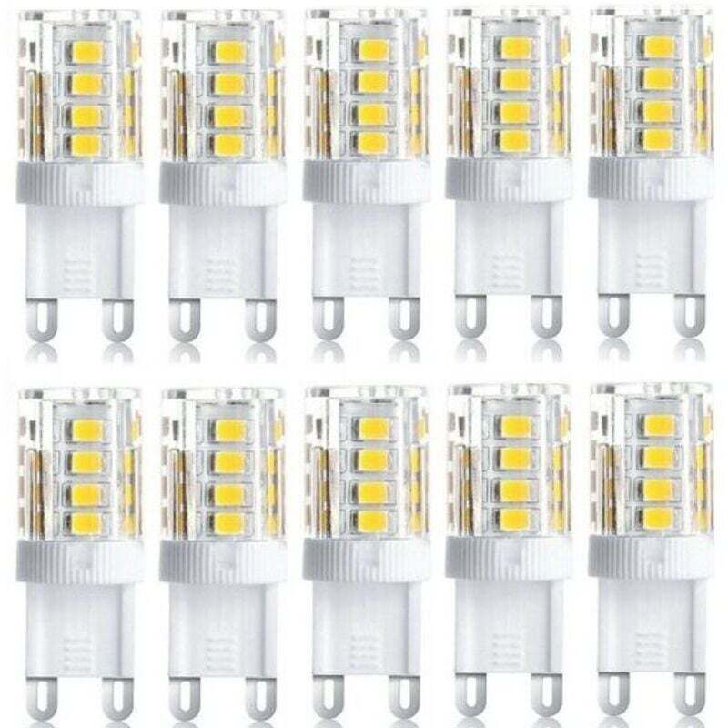 XVX - Confezione da 10 faretti led, luce decorativa led, lampadina led G9, 5 w bianco caldo bianco freddo, lampadine led a risparmio energetico,