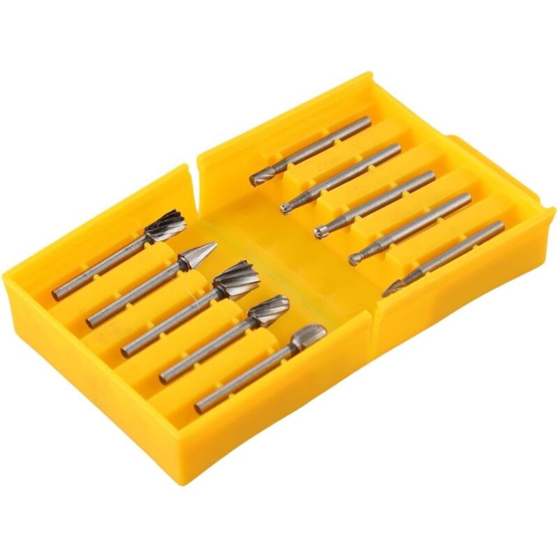 10er-Set Schnellarbeitsstahl-Rotationsfeilen für die Holzbearbeitung und den Modellbau