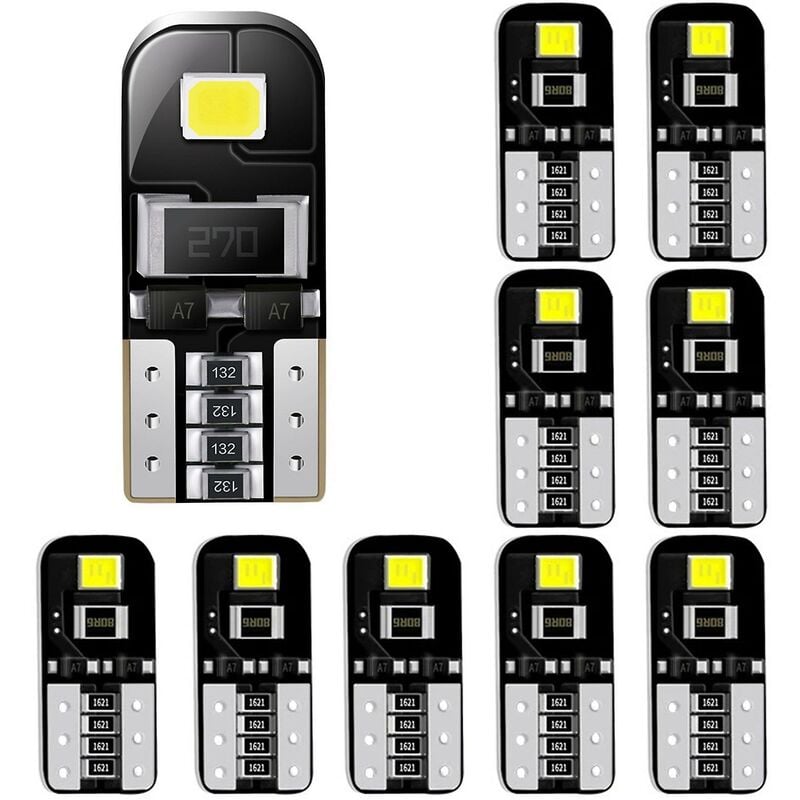 Woosien - 10x W5w T10 2835 Led-lampen Canbus 3030smd 6000k Led Licht Auto Innen Dome Lesen Nummernschild l