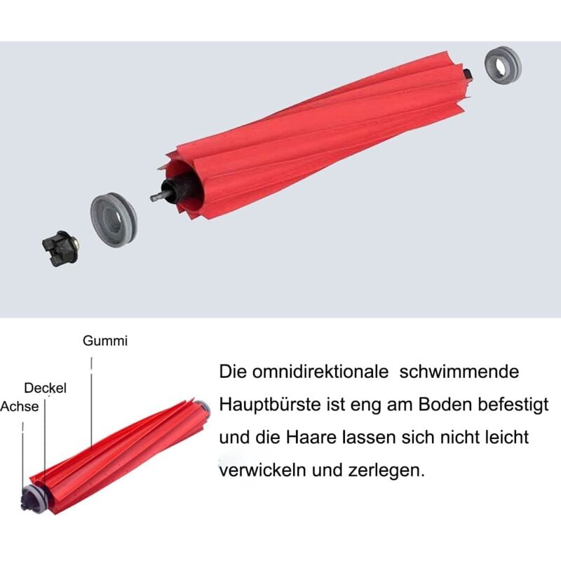 11-teiliges Zubehörset für den Xiaomi Roborock S7 T7 T7S T7 Plus T7S Plus Roboter. 11-teilige Ersatzteile mit 2 Filtern, 4 Reinigungstüchern, 4