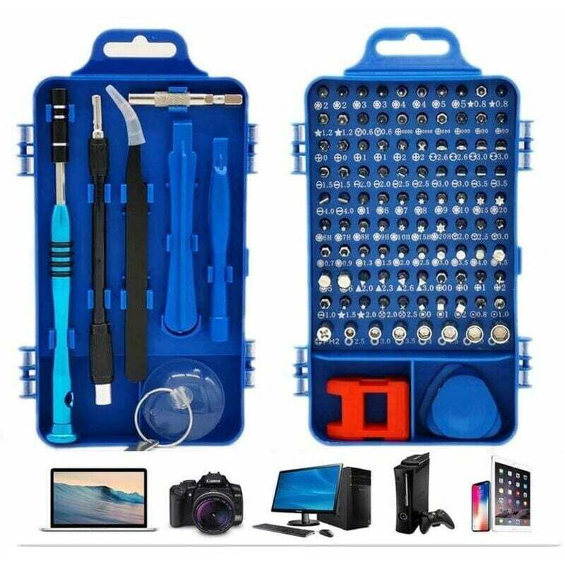110-in-1-Präzisionsschraubendreher-Set, Mehrzweck-Magnetschraubendreher-Set für Laptops, Mac, Uhren, Spielzeug, Schmuck, Brillen und Geräte (blau)