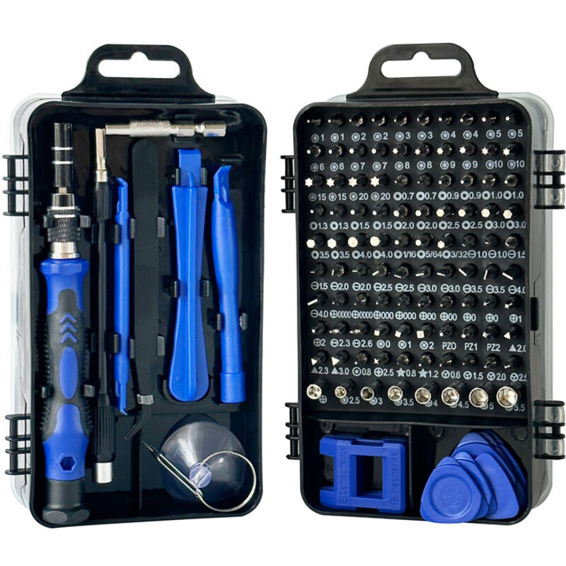 Linghhang - 115-in-1-Mini-Schraubendreher-Set (blau) Präzisions-Schraubendreher-Set für Waschmaschine, Klimaanlage, Kühlschrank, Auto, Elektrik