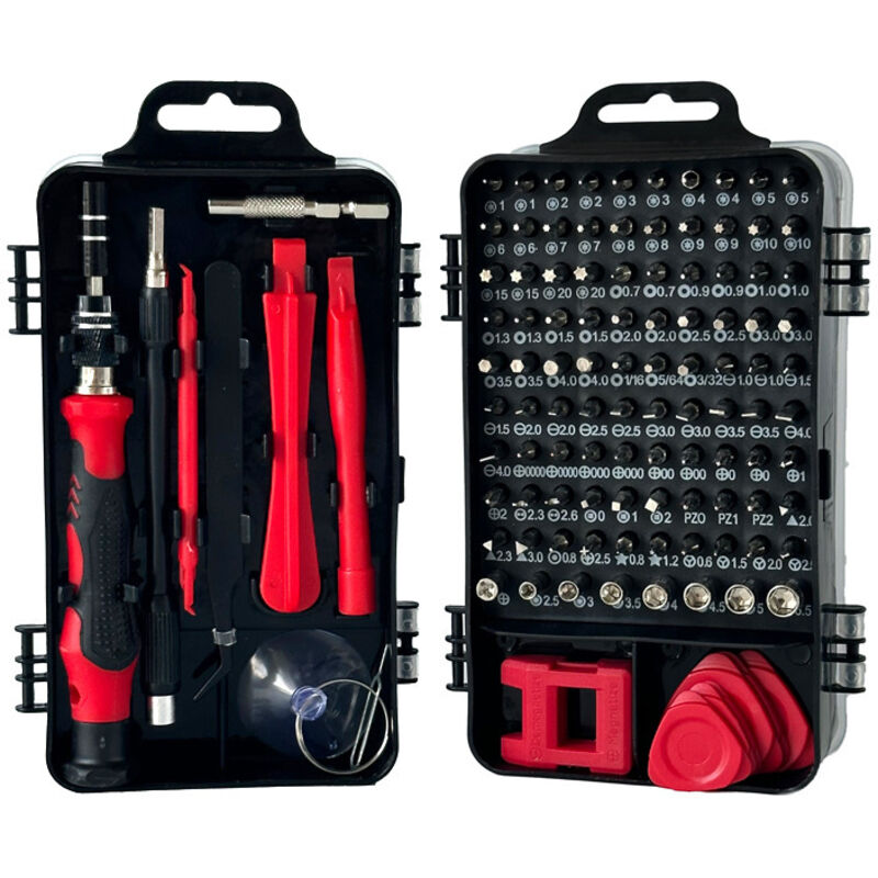 115-in-1-Mini-Schraubendreher-Set (rot) Präzisions-Schraubendreher-Set für Waschmaschine, Klimaanlage, Kühlschrank, Elektroauto