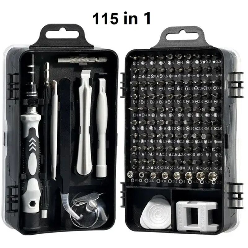 115-in-1 Multifunktions-Schraubendreher-Set für Uhren, Handys und Computer – Demontage- und Reparaturwerkzeug, Schraubendreherbits,