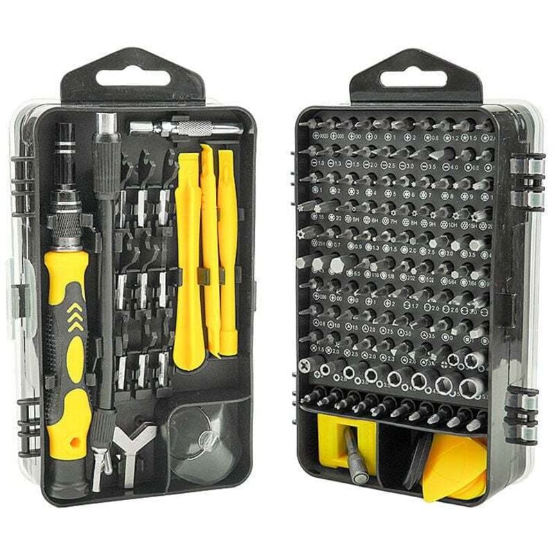 Odipie - 115-in-1 Präzisions-Schraubendreher für Telefon, magnetisches Reparaturset, magnetischer Mini-Schraubendreher für Brillen, iPhone, Xiaomi,