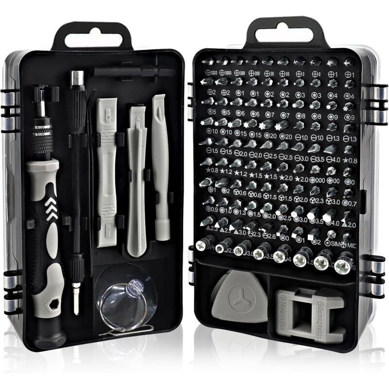 115-in-1 Präzisionsschraubendreher-Set für Uhrenreparaturen, geeignet für Computer, Handys, Laptops, PS5, Xbox, Spielzeug und Brillen. Enthält einen