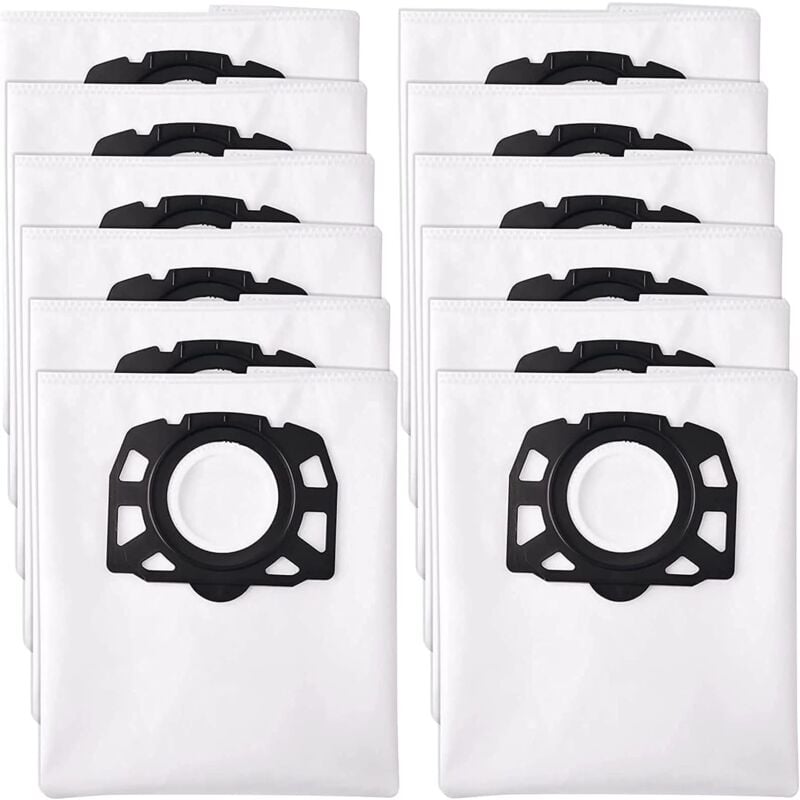 12 Kärcher kfi 487 Staubsaugerbeutel 2.863-006.0 Ersatz für Kärcher MV4 MV5 MV6 WD4 WD5 WD6 WD4.000 WD5.999, Kärcher Premium Filterbeutel, Nass