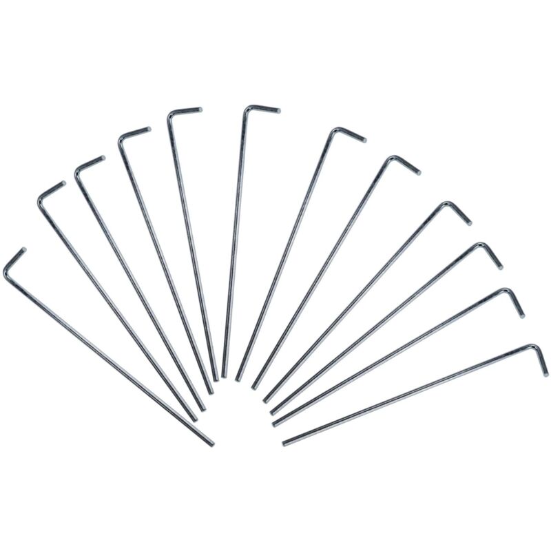 Work-it - 12 Stahl Zeltheringe 19cm mit Haken, Stahlhering Heringe Set