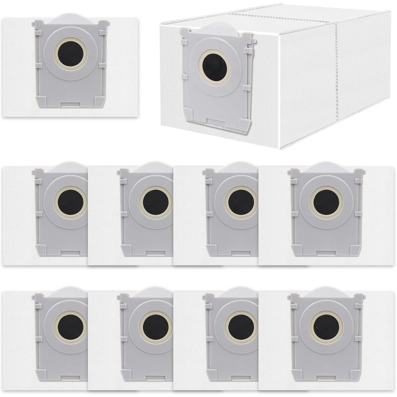 12 Staubbeutel für ECOVACS T50 Pro Omni/T50 Max Pro/T50 Omni/X8 PRO/X9 PRO/T80/T30C Staubsaugerroboter, Staubbeutel-Accessoires mit Aktivkohle, 3L