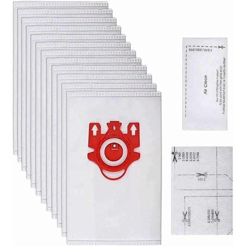 12 Staubsaugerbeutel für Miele F/J/M Serie HyClean 3D Effizienz, Beutel für Miele 9917710